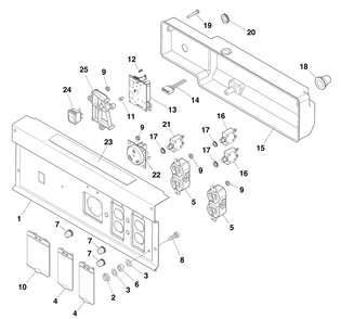 Control Panel Diagram and Parts List for 030792-00  Briggs and Stratton Generator